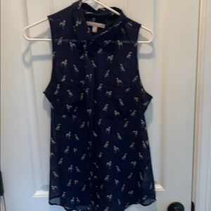 Banana Republic lightweight Dalmatian print top